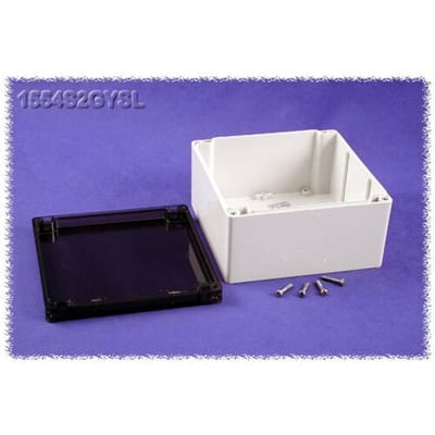 Hammond Electronics 1554S2GYSL Universele behuizing 160 x 160 x 90 Polycarbonaat Grijs 1 stuk(s)