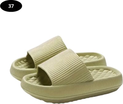 Livano Badslippers Dames - Comfortabel - Flip Flops - Sauna - Zomer - Groen - Maat 37