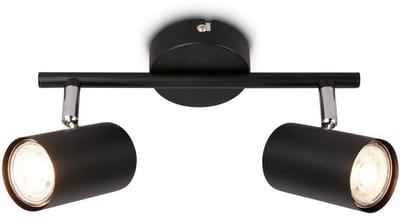 BRILONER Supo – Opbouwspot – plafondlamp – zwart – zwenkbaar – GU10 fitting – 25,5 cm – max. 9W