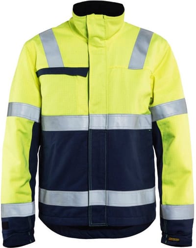 Blåkläder 4069-1514 Multinorm Winterjas Geel/Marineblauw maat L