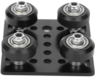 Dailygoods- V-wielplaat Aluminium - Lineaire Rail - 3D-printeraccessoires - Zwarte V-type Portaalplaat - Set van 1 - Duurzaam Materiaal