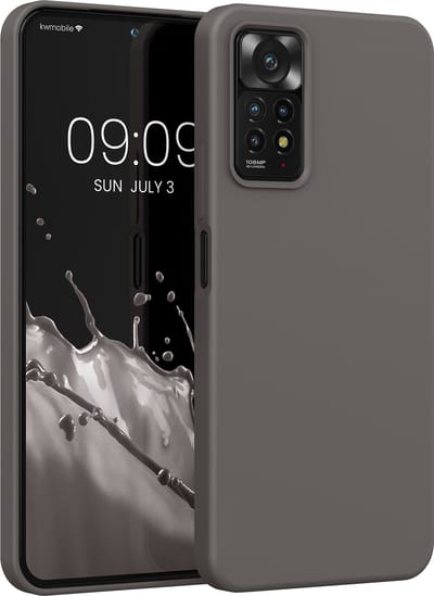 kwmobile telefoonhoesje geschikt voor Xiaomi Redmi Note 11 Pro / Note 11 Pro (5G) / Note 12 Pro (4G) - Hoesje met siliconen coating - Smartphone case in steengrijs