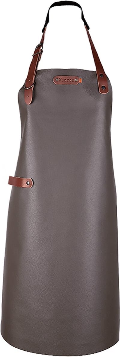 Xapron Luxe leren Schort Bovine - Taupe - Large