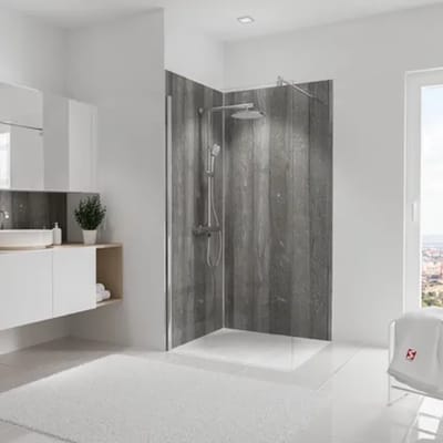 Set Van 2 Decodesign Wandpanelen, 100 X 210 Cm, Beton