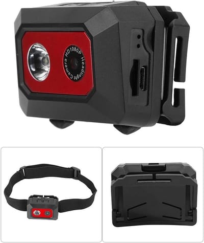 Actiecamera Full HD 1080P - Helmcamera met hoofdmontage - Ultra brede kijkhoek - Ideaal voor avontuurlijke opnames - ShopVlot