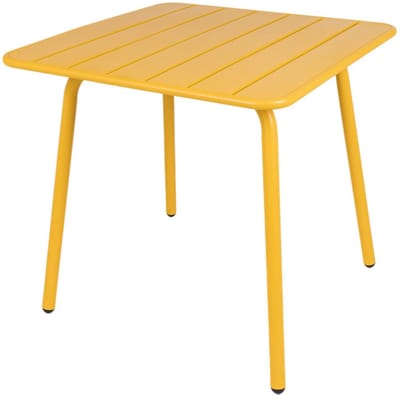 MaximaVida metalen vierkante tuintafel Max 80 x 80 cm okergeel