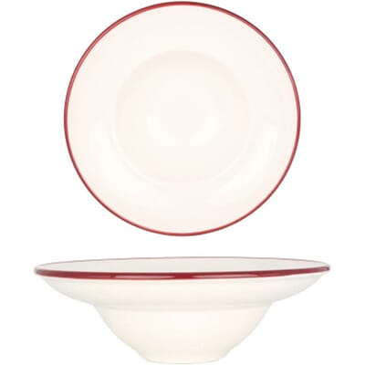 Bonna Kommetje - Linea Burgundy - Porselein - 23 cm - set van 2
