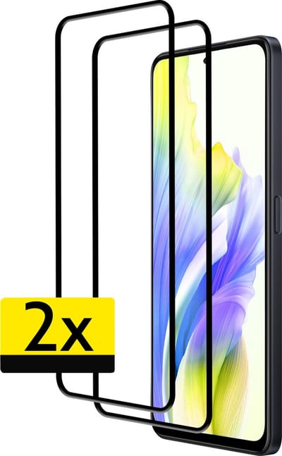 Screenprotector - Geschikt voor OPPO A58 - 2 Stuks - Full Cover - Beschermglas - Gehard Glas - Tempered Glass - Screen Protector