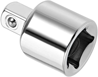 Dailygoods- Socket Reducer 3/8 Inch (F) naar 1/4 Inch (M) - Warmtebehandeld Chroom-Vanadiumstaal - Corrosiebestendig - Veerbelaste Kogelvergrendeling - Voor Autoreparatie en Doe-Het-Zelf Werk - Adapter