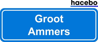 Hacebo - Plaatsnaam Sticker - 29x10 CM - Groot Ammers sticker - Verkeersborden sticker - grappige cadeaus - Groot Ammers