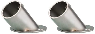 Dailygoods - 2 Schuine Flens Eindbeugels voor Gordijnroedes