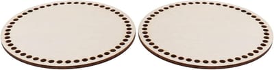 Houten Tasbodem - Mandbasis Hout - Mand Vlechten - Grote Gaten - 14x14 cm - Houtkleur