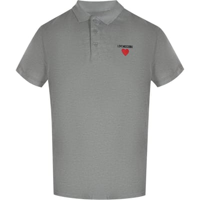 Love Moschino Herenpolo met korte mouwen (Grijs)
