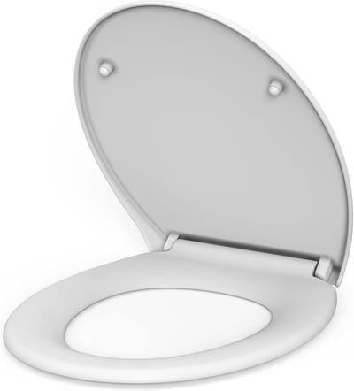 WC-bril in O‑vorm - Softclose, quick-release, antibacterieel, hoge draagkracht, wit