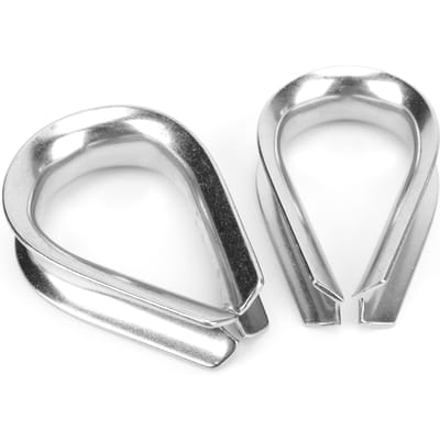 16MM Marine Staalkabel Roestvrijstalen Clips Kabel Beschermring Oogplaten Klemmen white