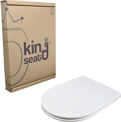 Witte Duroplast Toiletbril met Softclose en Afneembare RVS Scharnieren