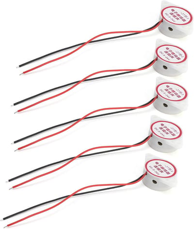 Alarmzoemer - Signaal Sirene - Waarschuwing Geven - Continu Pieptoon - 5 Stuks - Wit