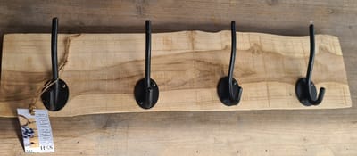 Home Styling Collection - Wandkapstok - Hout - 49,5 cm - 4 dubbele haken