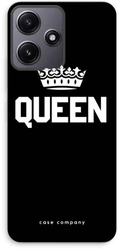 Case Company® - Hoesje geschikt voor Xiaomi Redmi 12 hoesje - Queen zwart - Soft Cover Telefoonhoesje - Bescherming aan alle Kanten en Schermrand