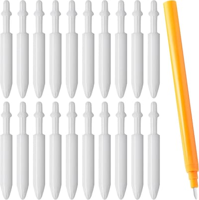 Reservepunten van nylon voor markers, 0,7 mm, navulbare pennen, 20 stuks, wit, schrijfgerei, kantoorbenodigdheden