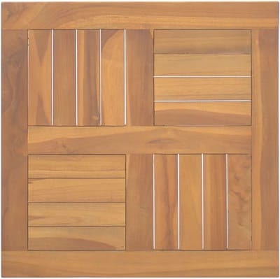 Tafelblad Vierkant - Houten Tafelblad - Tafel Vernieuwen - Massief Teakhout - 50x50x25 cm - Houtkleur