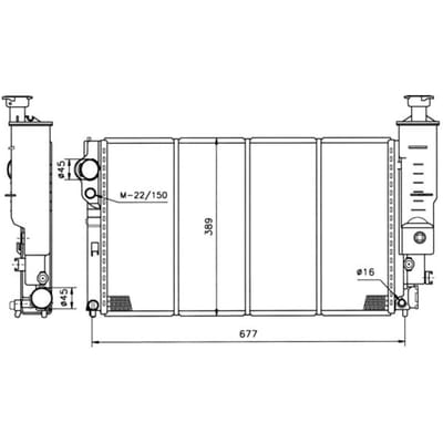 Radiator, motorkoeling NRF 50400
