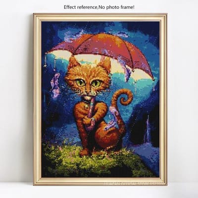 Diamant broderie dessin animé Animal plein rond strass 5D bricolage diamant peinture point de croix 20X30CM gray
