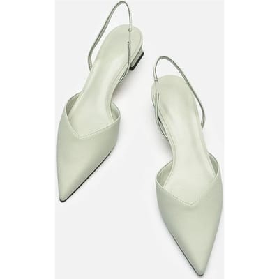Sandales Baotou pour Femmes Nouvelles Sandales d'Été Simples à Bout Pointu à Talon Carré pour Femmes Talons Hauts Bride Fine Mode Chaussures Simples pour Femmes 41 white