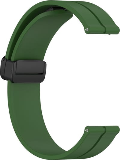 Siliconen bandje - geschikt voor Samsung Galaxy Watch 7 / Watch FE / Watch 6 (Classic) / Watch 5 (Pro) / Watch 4 (Classic) / Watch 3 41 mm / Active / Active 2 / Watch 42 mm - donkergroen