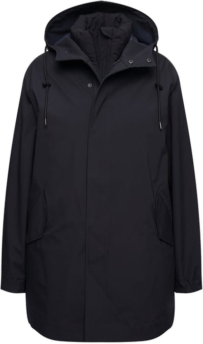 Ulla Popken - Dames - HYPRAR 3-in-1 functionele jas A-lijn capuchon - Zwart - Maat 42+