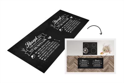 Keukenloper - Loper keuken - TAALFOUT! RECEPT VOR IPV RECEPT VOOR - 120x50 cm - Keukenloper vinyl