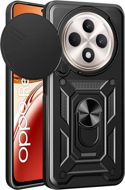 Hoes voor Oppo Reno12 FS 5G / Reno12 FS 4G / Reno12 F 4G / Reno12 F, Techsuit, CamShield, Zwart