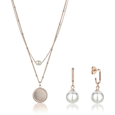 Ketting, armband en oorbellen set Isabella Ford June Pearl