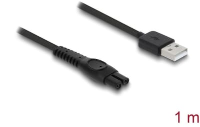 Delock USB Charging Cable 5 V for Electric Shavers compatible with Philips QP2724, QP2834, QP1924, MG9520 series - shaver charger replacement cable 1 m