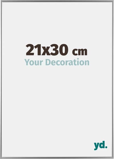 Your Decoration - Fotolijst 21x30 cm - Kunststof - Zilver Hoogglans - Evry