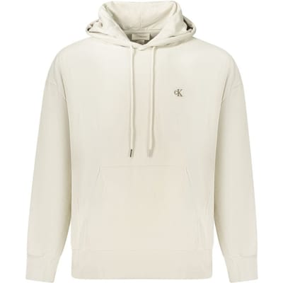 Calvin Klein Premium Terry Monogram Sweatshirt Chalk Maat: L | Hoodies Outlet | Heren | Beige