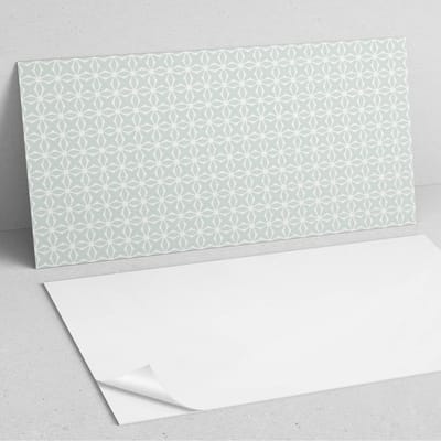 Coloray Wandpanelen Zelfklevend - Geometrisch bloemenpatroon PVC Wandpaneel - 100 cm x 50 cm - Grijs Wandbekleding Zelfklevend - 1 stuk - Mozaïeken Wandpanelen Zelfklevend - Wandpanelen Keuken - Wandpaneel Badkamer