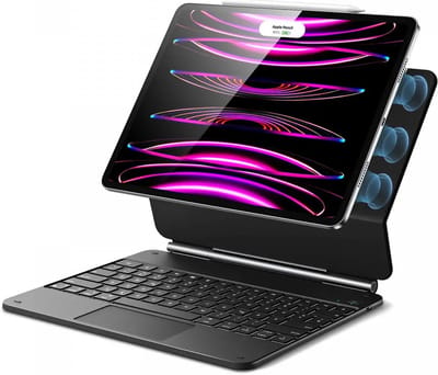 ESR Toetsenbord Hoes Geschikt voor Apple iPad Air 13 (2024/2025) / Pro 12.9 (2022/2021/2020/2018) - Rebound Magnetic Keyboard Book Case - Zwart