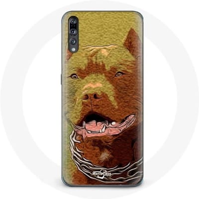 Coque - Huawei - P20 - Souple - Noir - American Pit Bull Terrier