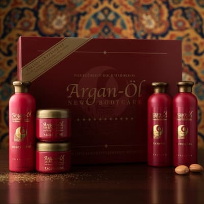 Bio Vital 5 Delige Argan Olie Verzorgingsset - Geschenkdoos - Shampoo Bodylotion Crème Douchegel Verzorgingsproducten
