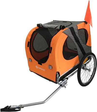 Hondenfietskar Starline Original L - Oranje - Opvouwbaar - Hondenaanhanger - Fietskar Voor Honden tot 40 KG