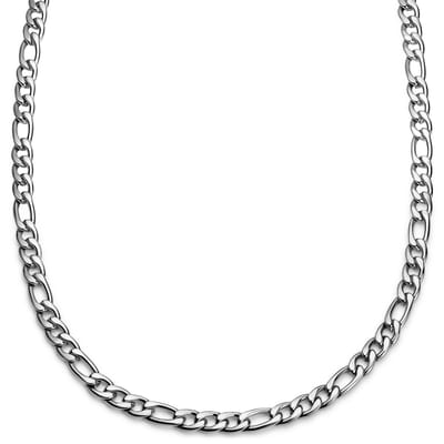 Essentials | 8 mm Zilverkleurige Ketting met Figaro Schakels