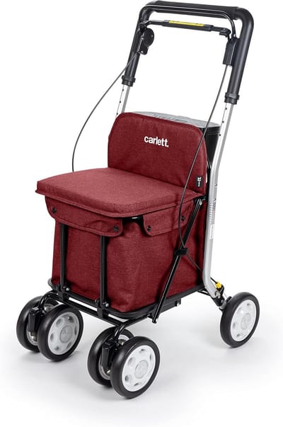 Boodschappentrolley met Wielen - Opvouwbaar - Afneembare Boodschappentas - Boodschappenwagen