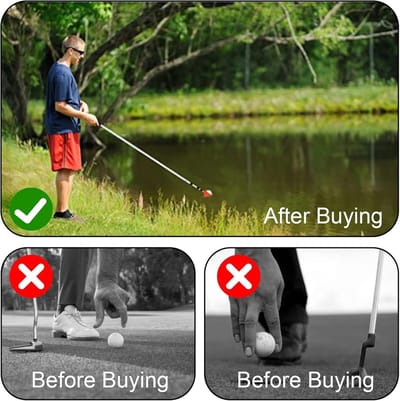 Telescopische Golfbal Retriever van RVS, Ideaal voor Water, Golfbal Picker en Grijper voor Golfspelers en -liefhebbers