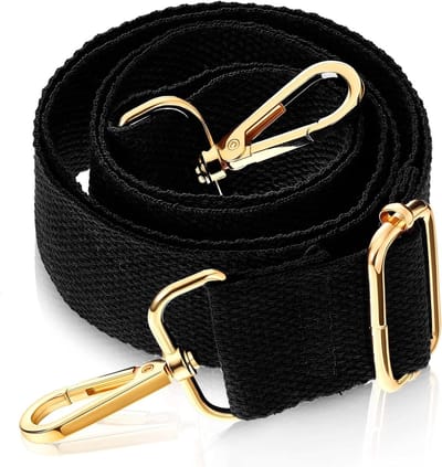 Verstelbare schouderband voor handtassen en crossbody tassen, stevige kleur, met gouden hardware, 1.5 inch breed, ideaal voor mannen en vrouwen