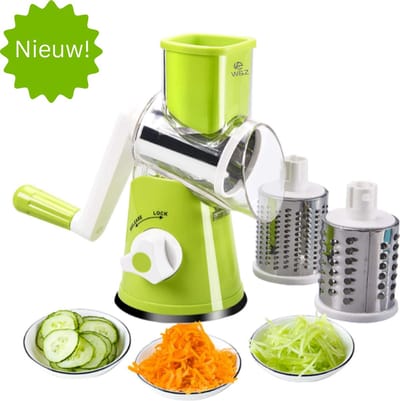 W&Z® Mandoline Groentesnijder- Keukensnijder - Hakmolen - Slicer Dicer - Rasper