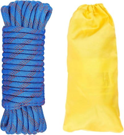 Klimtouw - Stevig touw - Buitenactiviteiten - Hoge trekkracht - 10 mm 20 meter - Blauw