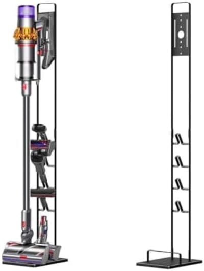Metalen Stofzuigerhouder - Compatibel met Draadloze Stofzuigers zoals Dyson V15, V12, V11, V10, V8, V7, V6 - Zwart - Robuust Design - Ruimtebesparend - Eenvoudig te Monteren