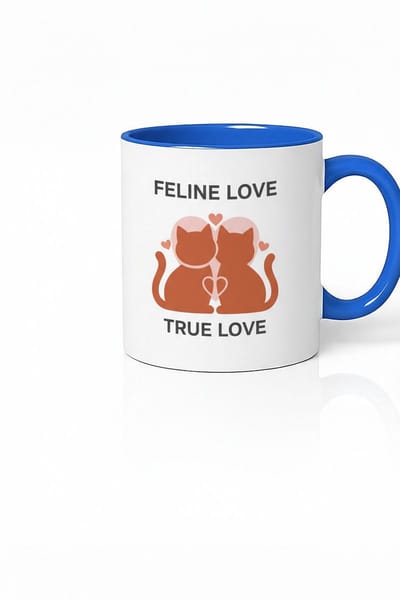 Feline Love True Love Katten Mok - Romantisch Cadeau voor Dierenliefhebbers