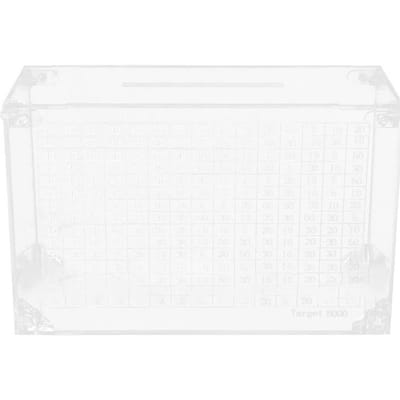 Transparante Spaarpot Munt Contant Geld Container Acryl Spaarpot met Teller Kinderen Volwassenen Helder Geld Spaardoos Jongens Meisjes Cadeau white